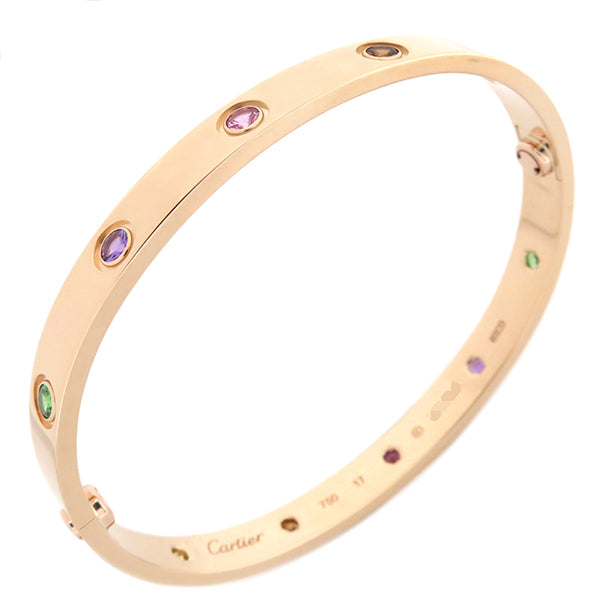 カルティエ Cartier ピンクゴールド K18PG #17 ブレスレット 10石 10P 