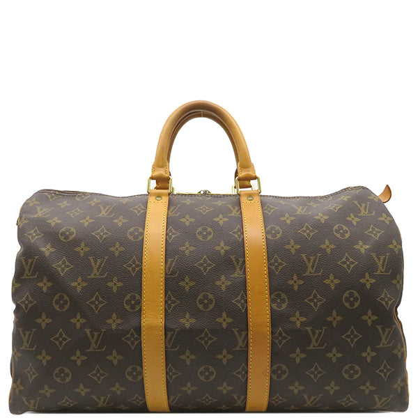 ルイヴィトン LOUIS VUITTON キーポル45 M41428 モノグラム モノグラムキャンバス ボストンバッグ ゴールド金具 茶 鍵