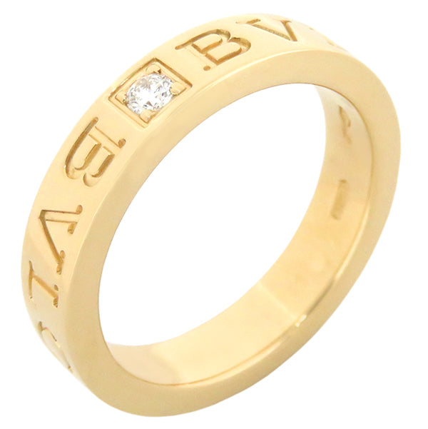 BVLGARI ブルガリ リング 指輪 ダブルロゴ ビー・ゼロワン K18YG ゴールド Au750 750 18金 1Pダイヤ