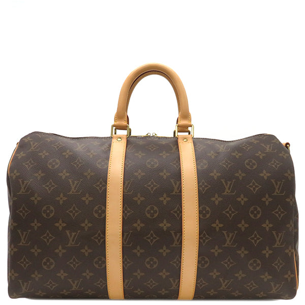 ルイヴィトン LOUIS VUITTON キーポル バンドリエール 45 M41418 モノグラム モノグラムキャンバス ボストンバッグ ゴールド金具  茶