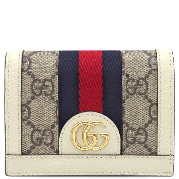 グッチ GUCCI オフディア コンパクト 523155 ベージュ×ホワイト GG