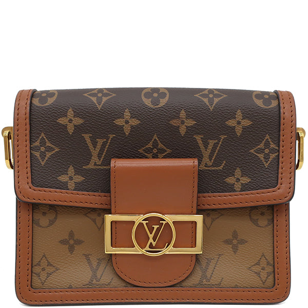 ルイヴィトン LOUIS VUITTON リバース ドーフィーヌ MINI M44580 モノグラム モノグラムキャンバス モノグラム・リバース  キャンバス ショルダーバッグ ゴールド金具