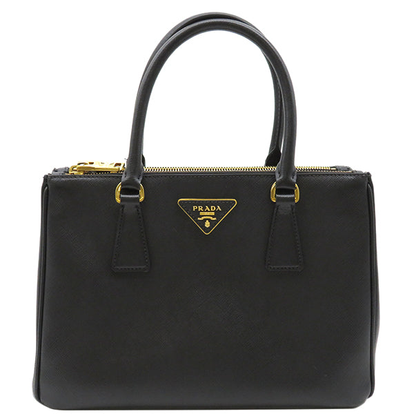 プラダ PRADA ミディアムバッグ 1BA863 NERO サフィアーノレザー 2WAYバッグ ゴールド金具 黒 ショルダー ガレリア