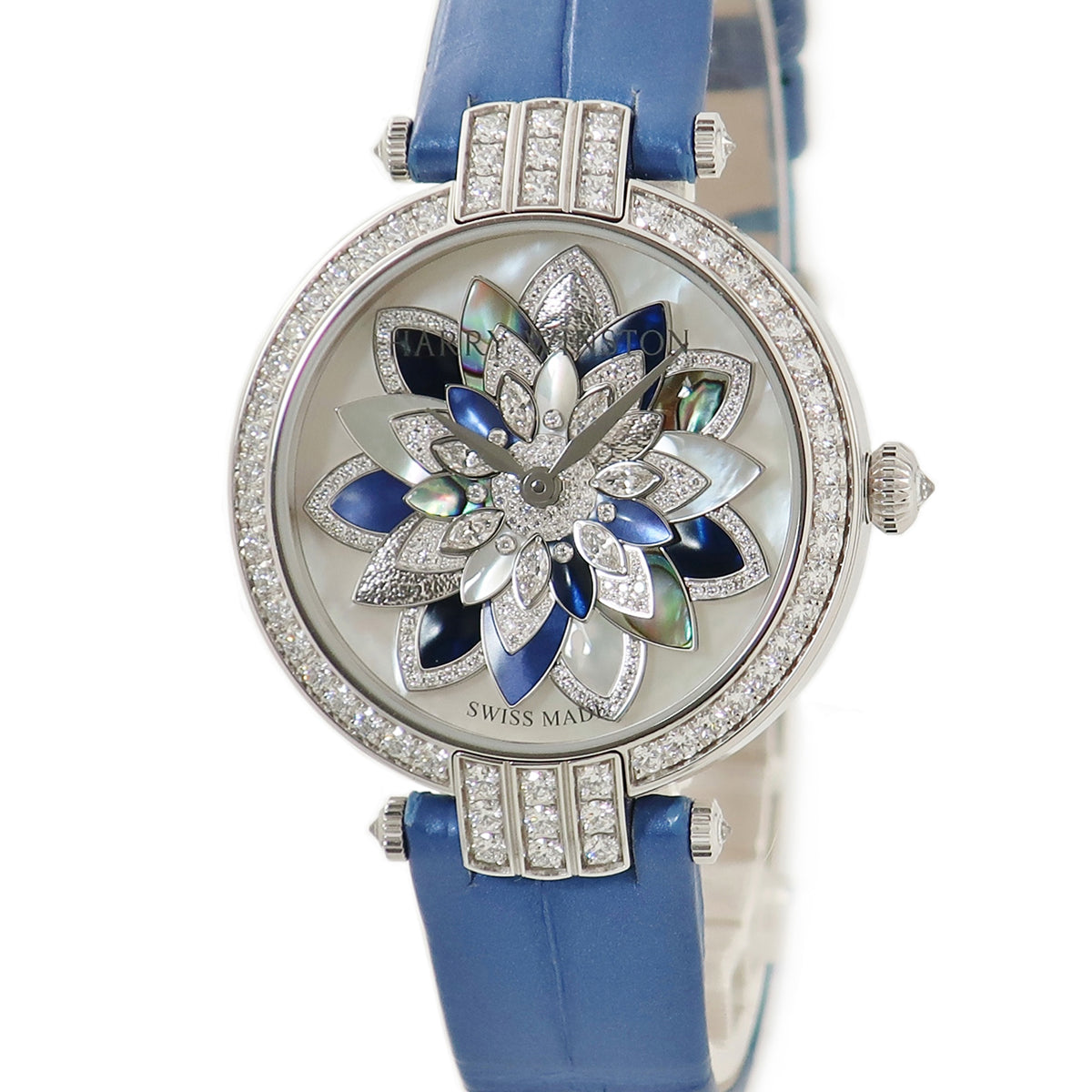 ハリーウィンストン Harry Winston プルミエール ロータス PRNAHM31WW002 自動巻き レディース ボーイズ K18WG無垢  ダイヤ シェル