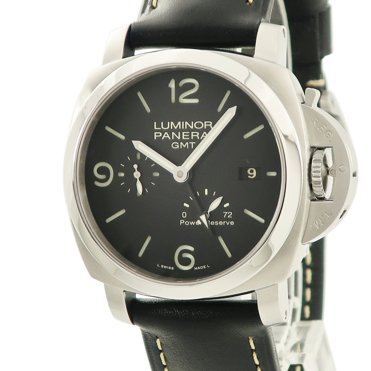 パネライ PANERAI ルミノール 1950 3デイズ GMT PAM00321 O****/2500 自動巻き メンズ O番 黒 スモセ