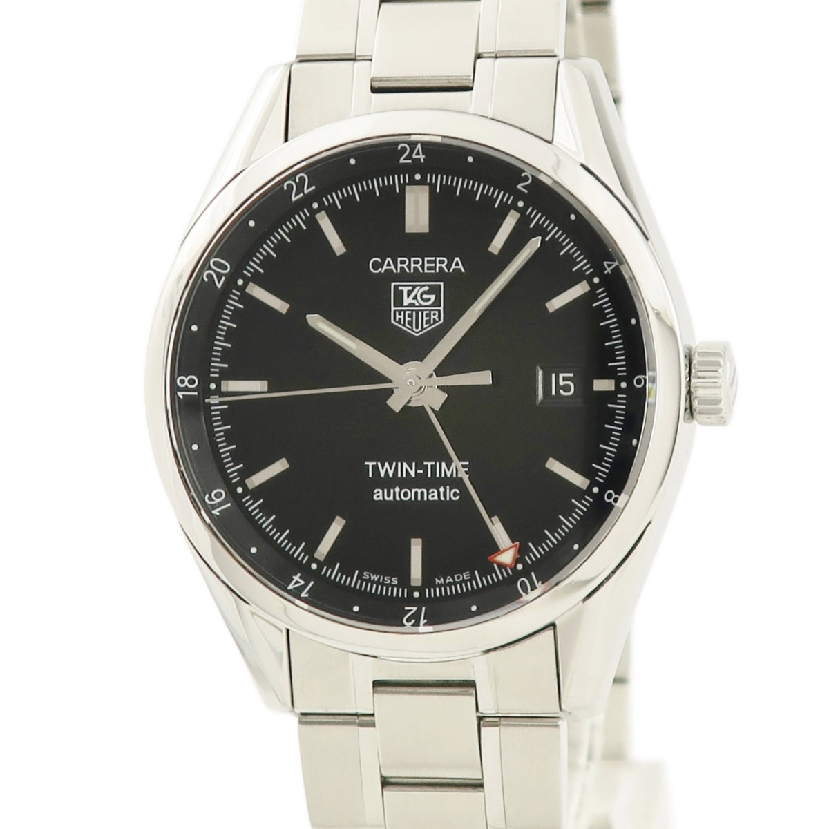 タグホイヤー Tag Heuer カレラ キャリバー7 ツインタイム WV2115.BA0787 自動巻き メンズ 黒 バー GMT