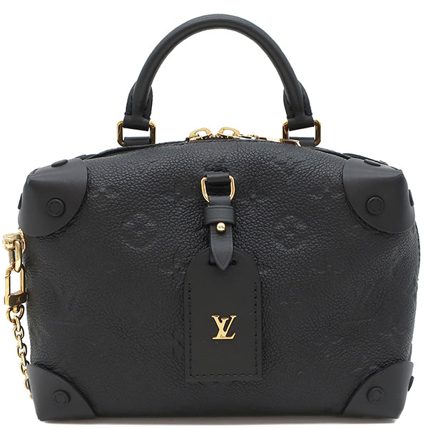 ルイヴィトン LOUIS VUITTON プティット マル スープル M45393 ノワール モノグラムアンプラント カーフ ショルダーバッグ  ゴールド金具 黒