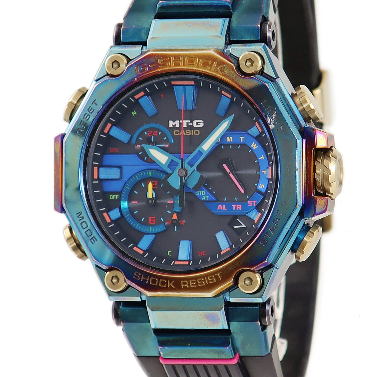 カシオ CASIO G-SHOCK MTG-B2000 レインボー ブルーフェニックス MTG-B2000PH-2AJR クオーツ メンズ 電波時計  GMT 鳳凰 限定