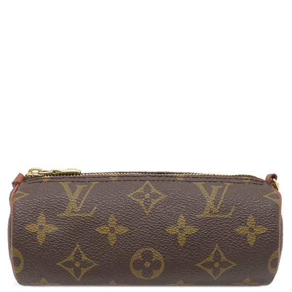 ルイヴィトン LOUIS VUITTON パピヨン 付属ポーチ フランス モノグラム モノグラムキャンバス ポーチ ゴールド金具 茶