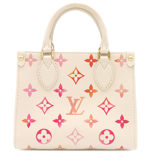 ルイヴィトン LOUIS VUITTON オンザゴー BB M47115 サンライズアクワレル モノグラムアンプラントレザー 2WAYバッグ  ゴールド金具 新品 未使用 ショルダー