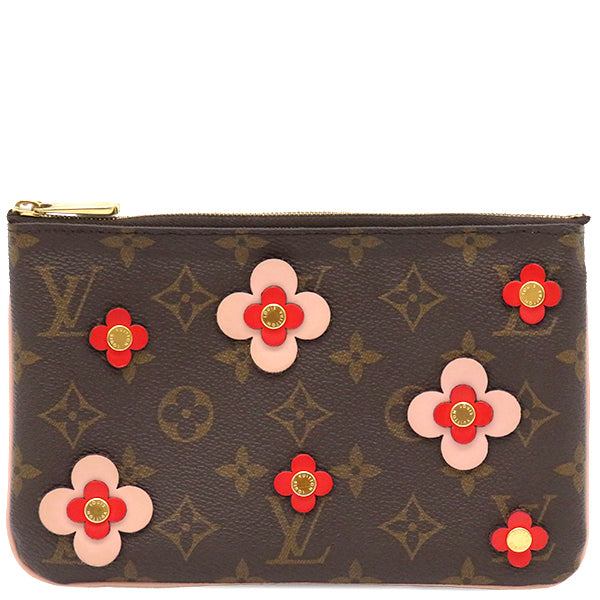 ルイヴィトン LOUIS VUITTON ポシェット ドゥーブル ジップ フラワー ...