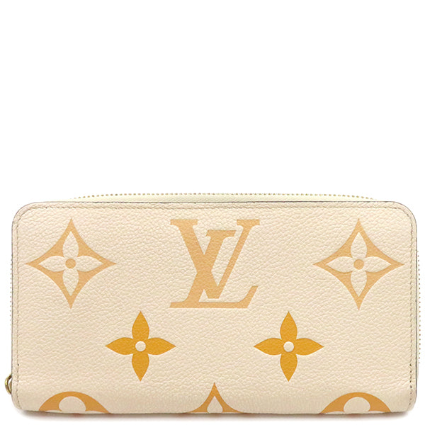 ルイヴィトン LOUIS VUITTON ジッピーウォレット M82206 ベージュ系 モノグラムアンプラント 長財布 シルバー金具  ラウンドファスナー グラデーション