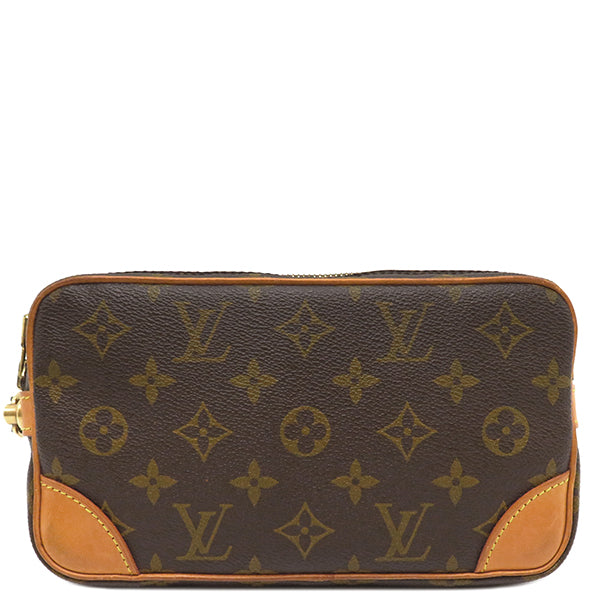 ルイヴィトン LOUIS VUITTON マルリードラゴンヌ PM M51827 モノグラム モノグラムキャンバス セカンドバッグ ゴールド金具  クラッチバッグ 茶