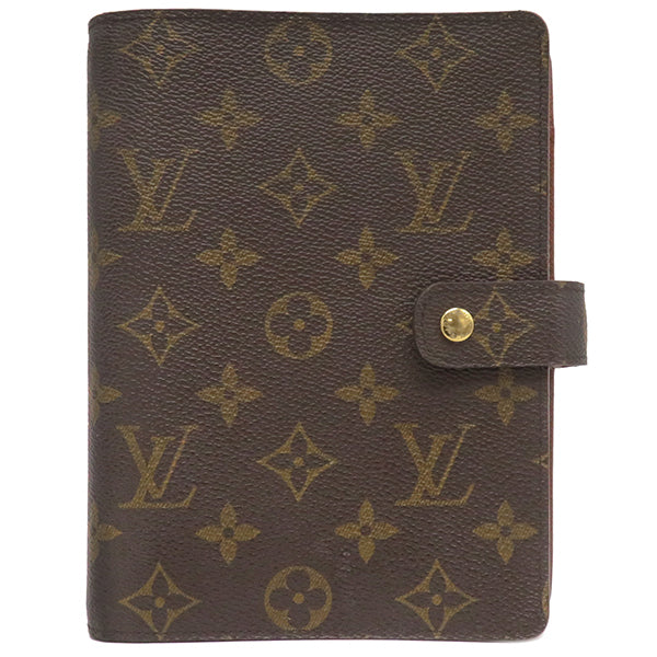 ルイヴィトン LOUIS VUITTON アジェンダ MM R20105 モノグラム モノグラムキャンバス 手帳カバー ゴールド金具 茶 システム手帳  ダイアリー スケジュール帳