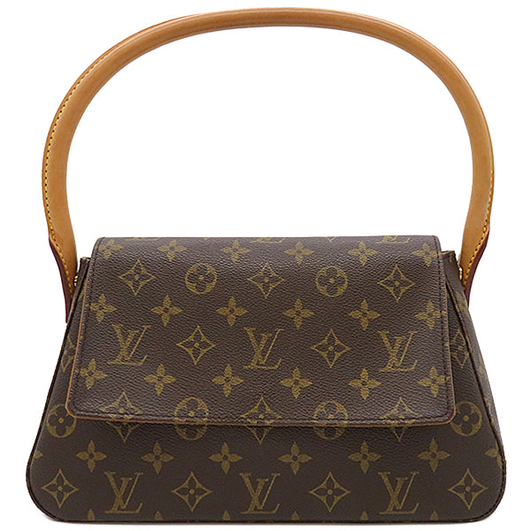 ルイヴィトン LOUIS VUITTON ルーピング M51147 モノグラム モノグラムキャンバス ハンドバッグ ゴールド金具 茶 ワンシ