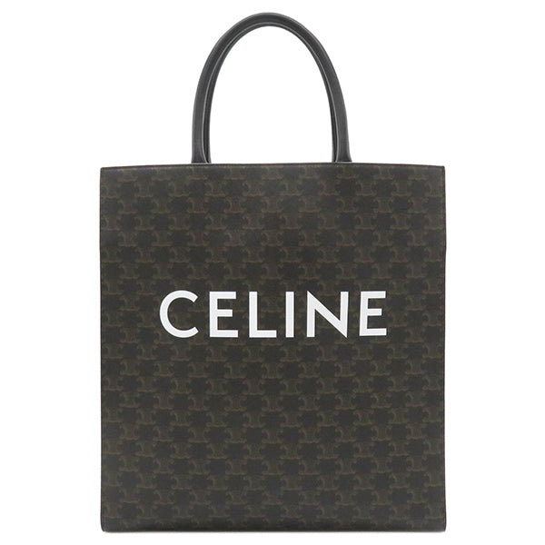 セリーヌ CELINE ラージ バーティカル カバ 191492CIM.38NO ブラック トリオンフキャンバス トートバッグ ゴールド金具 黒  ハンドバッグ