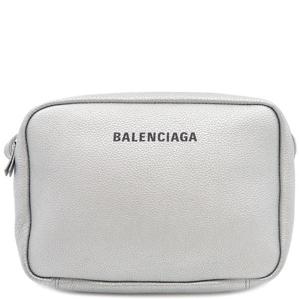 バレンシアガ BALENCIAGA エブリデイ カメラバッグ 679267 シルバー レザー ショルダーバッグ シルバー金具 ポシェット