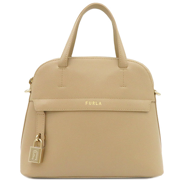 フルラ FURLA パイパー スモール 1057358 ベージュ レザー 2WAYバッグ ゴールド金具 ショルダー