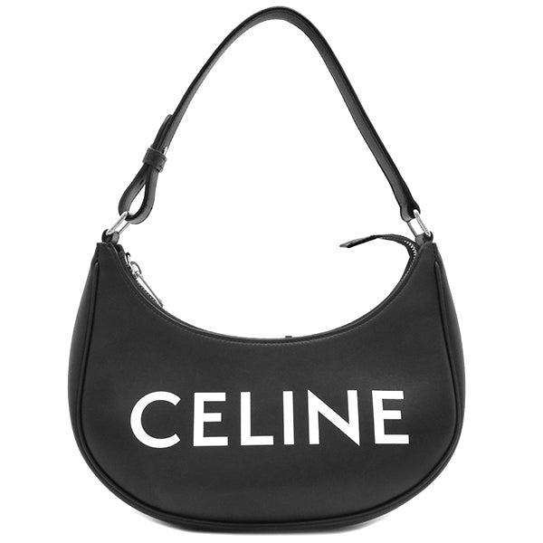 セリーヌ CELINE アヴァ 193953DEE ブラック カーフ ショルダーバッグ シルバー金具 AVA 黒