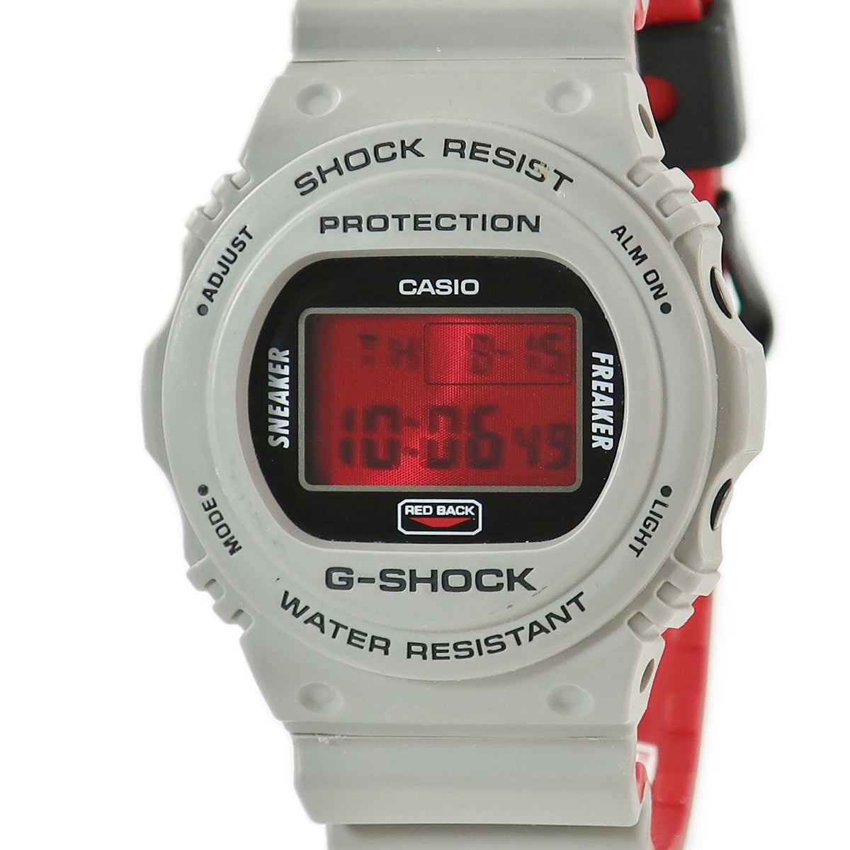 カシオ CASIO G-SHOCK × Sneaker Freaker × STANCE コラボ DW-5700SF-1JR クオーツ メンズ  クォーツ デジタル 防水 赤