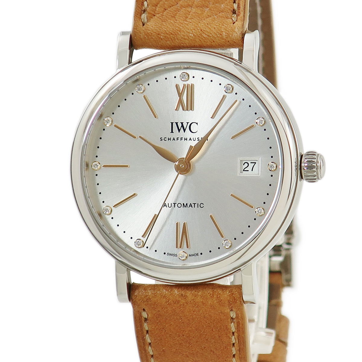 IWC IWC ポートフィノ オートマティック 37 IW458601 自動巻き メンズ 純正ダイヤ シルバー バー