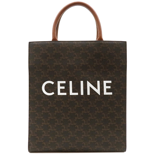 セリーヌ CELINE スモール バーティカル カバ 191542BZK タン トリオンフキャンバス 2WAYバッグ ゴールド金具 茶 ハンドバッグ  ショルダー