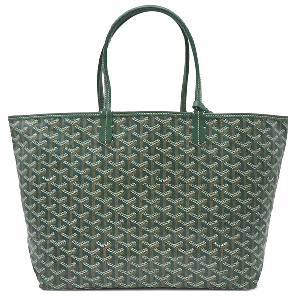 ゴヤール GOYARD サンルイ PM STLOUIPMLTY09CL09P グリーン ゴヤールディンキャンバス シュヴロッシュカーフスキン  トートバッグ シルバー金具 ヘリンボーン柄 緑