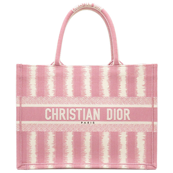 クリスチャン・ディオール Christian Dior ブックトート ミディアム ピンク キャンバス トートバッグ ハンドバッグ