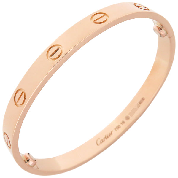 カルティエ Cartier LOVE ラブブレス B6067416 ピンクゴールド K18PG #16 ブレスレット 750 18K 18金 バングル