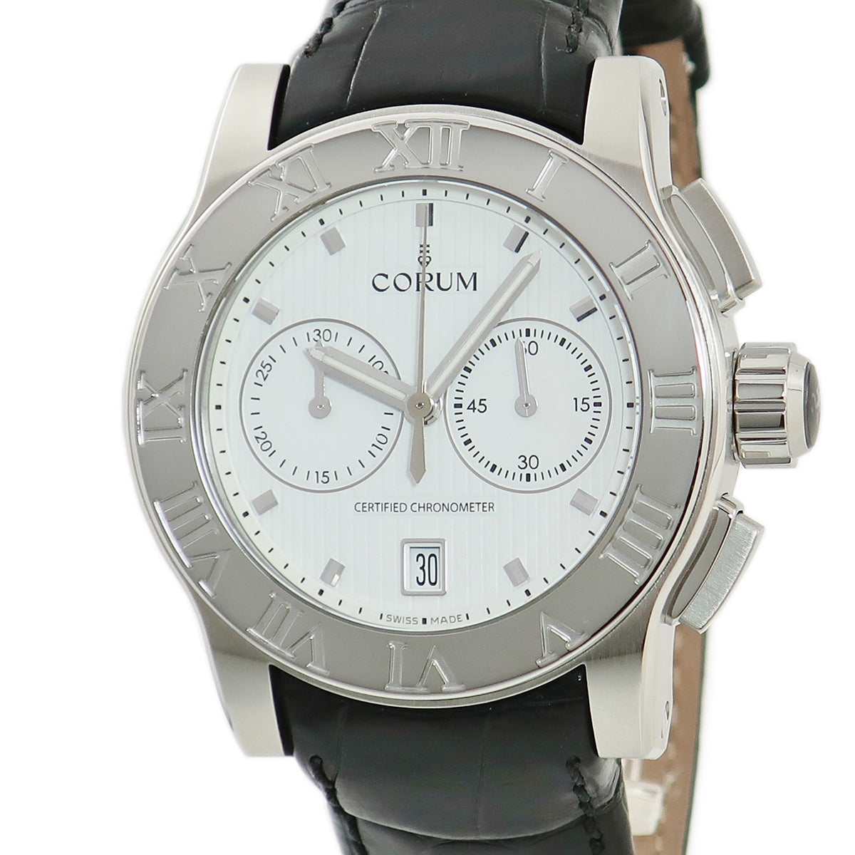 コルム CORUM ロムルス クロノグラフ 984.715.20/0F01 自動巻き メンズ デイト ホワイト