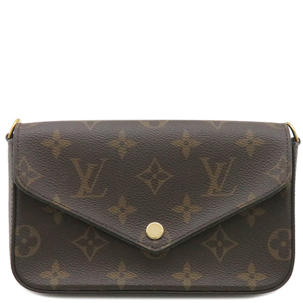 ルイヴィトン LOUIS VUITTON ミルティ ポシェット フェリシー M80091 モノグラム モノグラムキャンバス ショルダーバッグ  ゴールド金具 茶 緑 カーキ