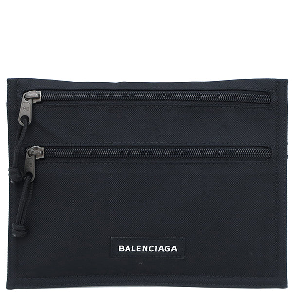 バレンシアガ BALENCIAGA エクスプローラー 618379 ブラック ナイロン ショルダーバッグ ガンメタル金具 黒 斜め掛け サコ