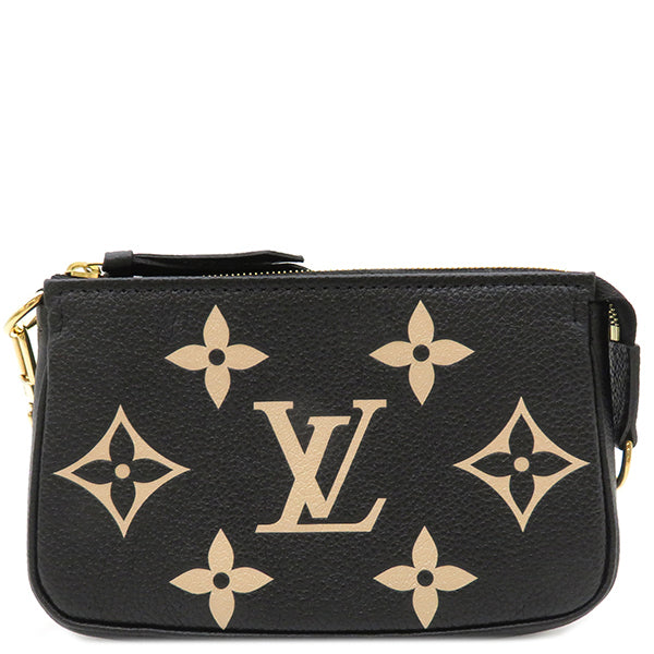 ルイヴィトン LOUIS VUITTON ミニ ポシェット アクセソワール M80732 ノワール モノグラムアンプラント ポーチ ゴールド