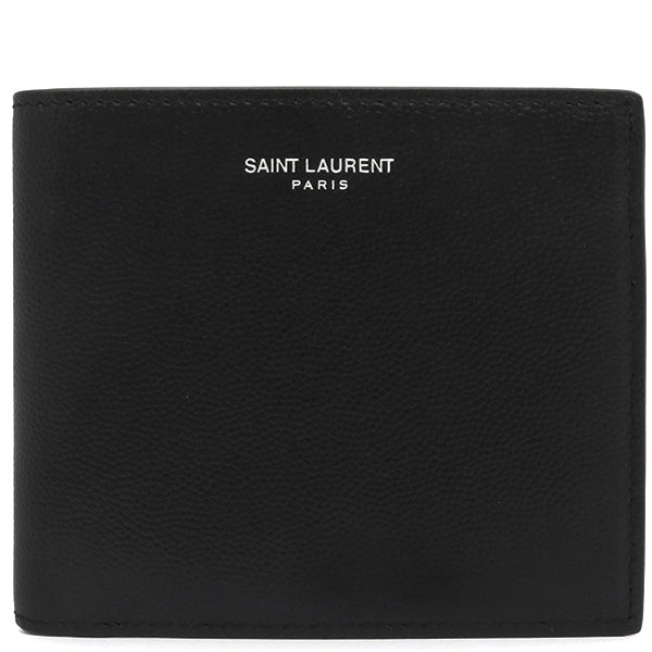 サンローラン SAINT LAURENT クラシック 396303 ブラック レザー 二つ折り財布 新品 未使用 黒