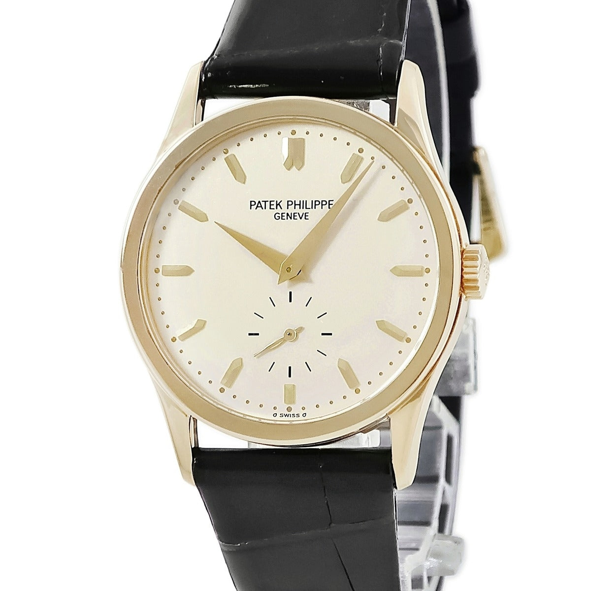 パテック PATEK PHILIPPE 手袋 Patek Philippe 3671 18k YG Textured Dial Integrated Bracelet