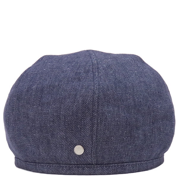 HERMESベレー帽1個 エルメス HERMES ガブリエル インディゴ 麻 ＃57 ベレー帽 シルバー