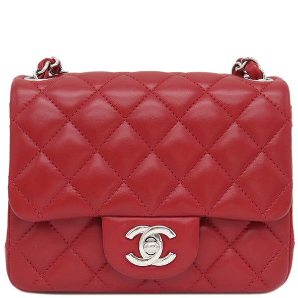 シャネル CHANEL マトラッセ ミニ フラップバッグ レッド シャネル CHANEL マトラッセ ミニ フラップバッグ レッド