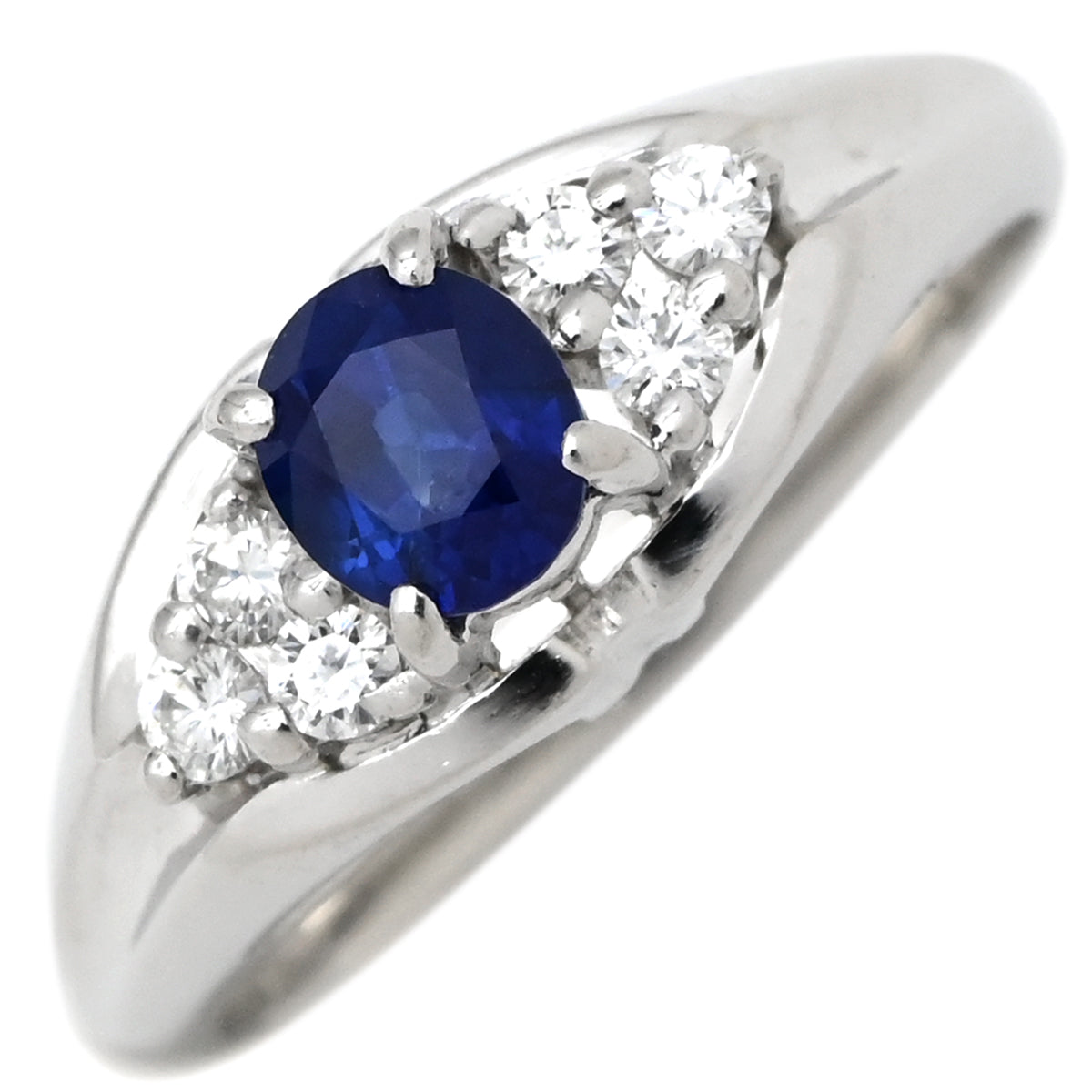 ノンブランド NON BRAND ブルーサファイア ダイヤリング プラチナ