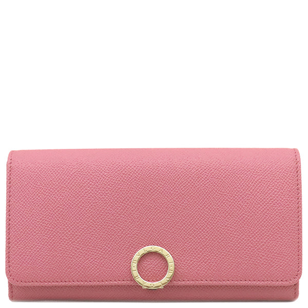 ブルガリ BVLGARI ブルガリブルガリ ピンク グレインレザー 長財布