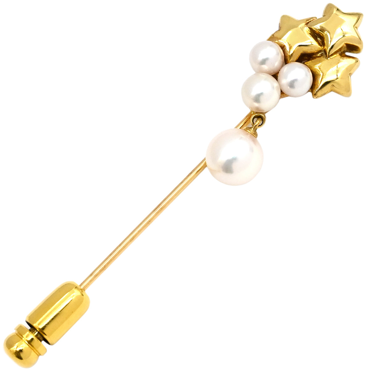 ミキモト MIKIMOTO パールブローチ イエローゴールド ブローチ 18K 18