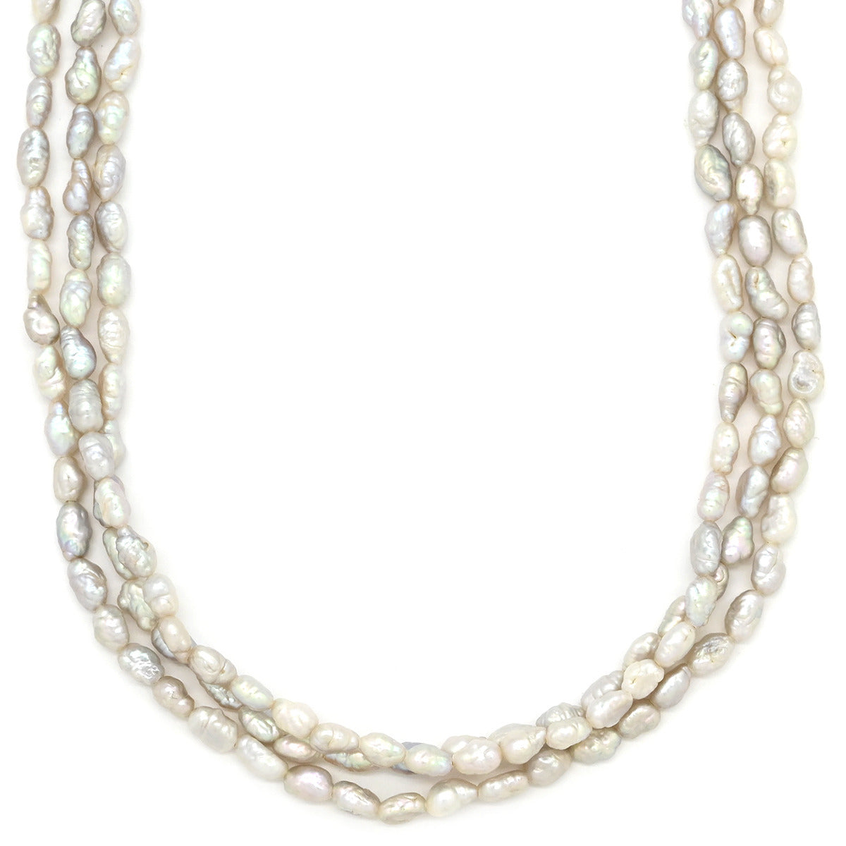 ノンブランド NON BRAND ホワイトパール ネックレス 白 バロックパール