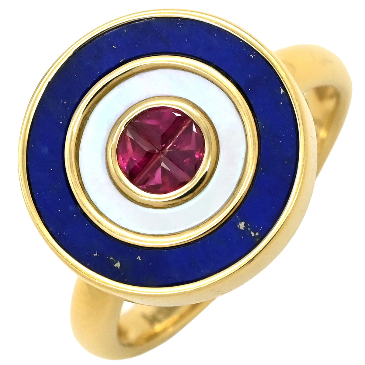 アッティーボ Attivo ルビー 0.25ctリング イエローゴールドXマルチ