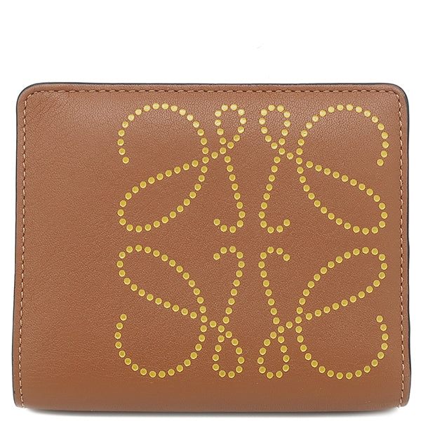 ロエベ LOEWE コンパクト ジップ ウォレット C500Z41X04 タン×オークル