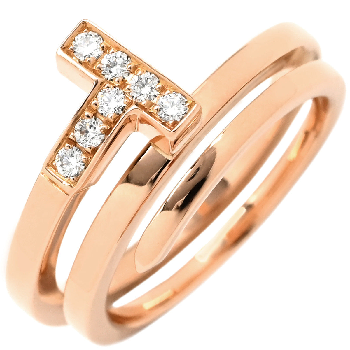 Tiffany & Co. 750ゴールドリング ティファニー Tiffany & Co Tスクエア ラップ ローズゴールド リング