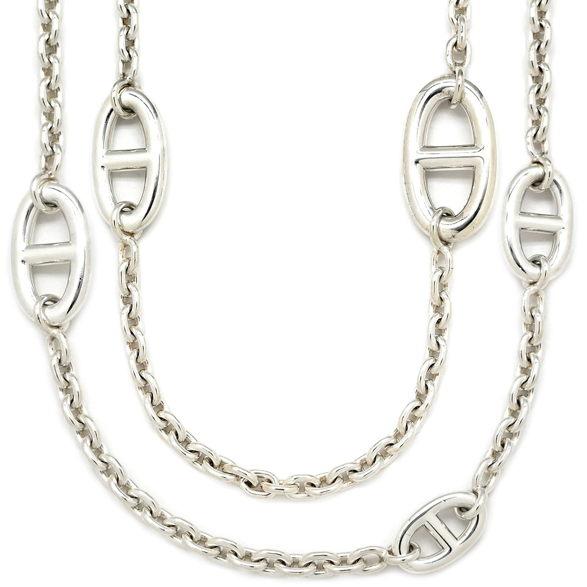 エルメス HERMES シェーヌダンクル ファランドール160 シルバー