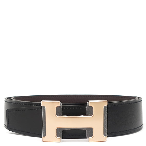 希少90年代ヴィンテージ　エルメスムーンスター箱付　17cm ベルベルジン エルメス HERMES コンスタンスH ＃90 ブラック×ショコラ ボックス