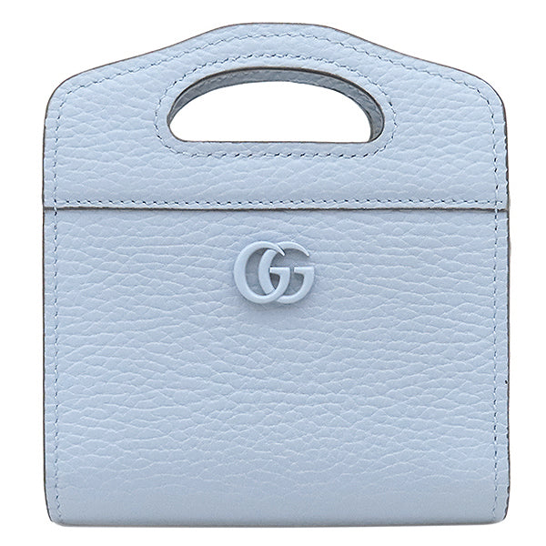 グッチ GUCCI ダブルG コンパクト ウォレット 701074 ブルー レザー
