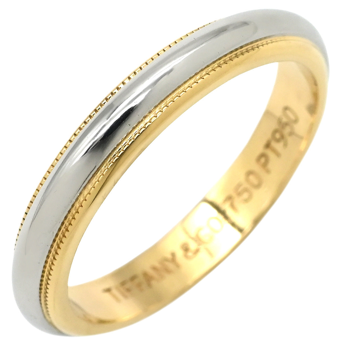 ティファニー Tiffany & Co ミルグレイン バンドリング プラチナ 