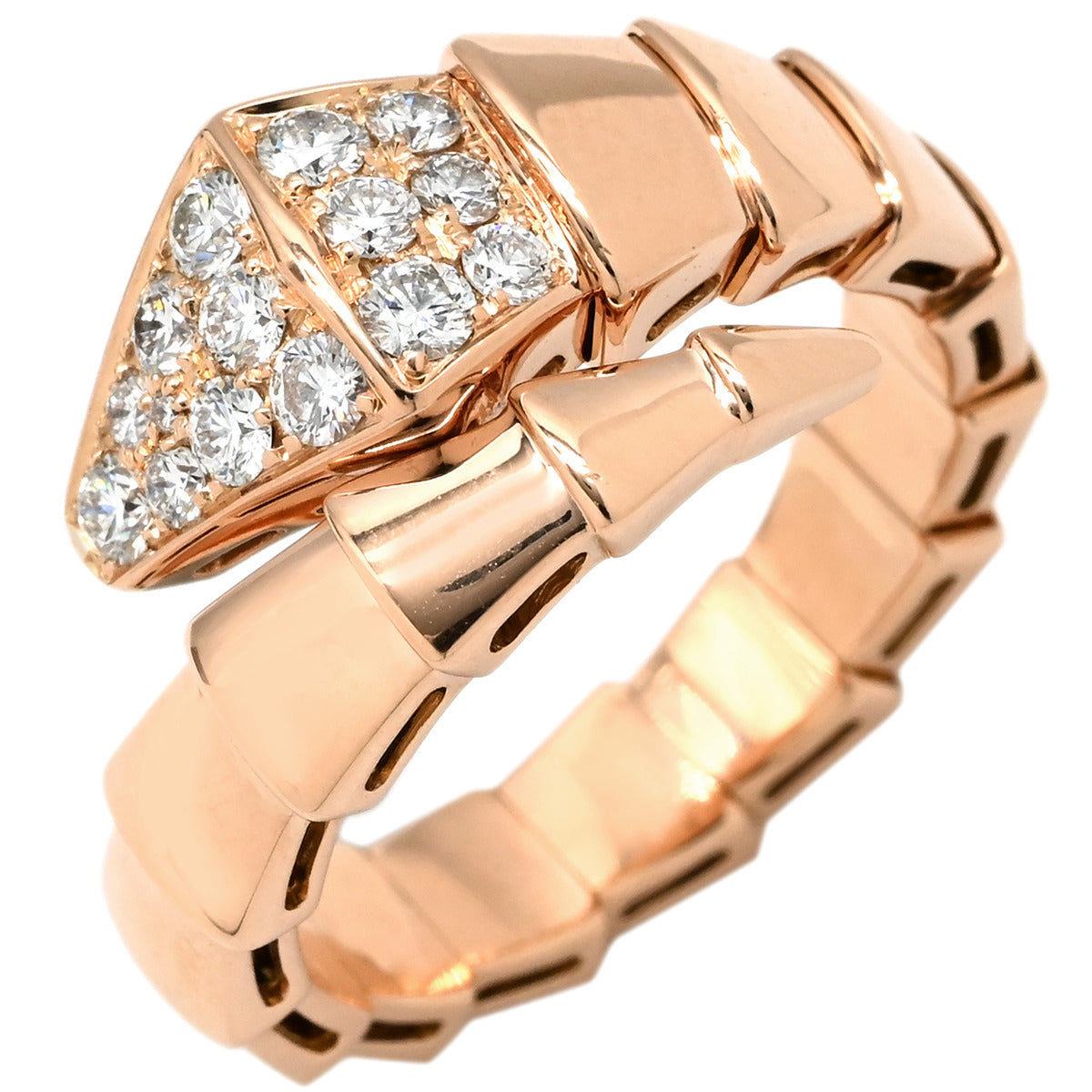 【美品】BVLGARI ブルガリ セルペンティ クアドロスパイラル ダイヤ ブルガリ BVLGARI セルペンティ ヴァイパー ダイヤ 345218 ピンク