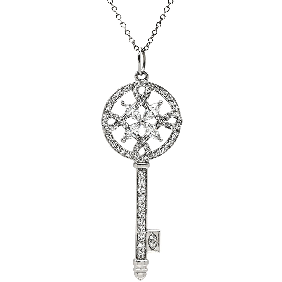 ハイクォリティ TIFFANY ティファニー プラチナ ダイヤ ネックレス 一